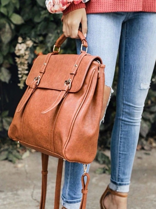 MMS Design Studio Handbags - MMS Design Studio Vegan Leather Convertible Bag